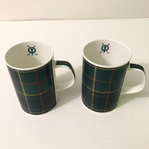 Lot of 2 Dunoon Scotland Mugs Coffee Cups Tartan Plaid - Picture 2 of 16